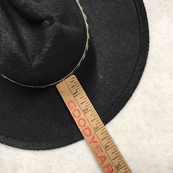 WESTERN EXPRESS Felt Stetson Hat Men 7 Cowboy Westworld Man in Black Gold Trim - Picture 14 of 14